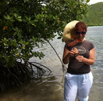 Nature walk - Amber finds a conch