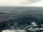 Into port, through whitecaps and driving rain