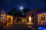 The full moon rises