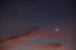Zoom in on the crescent Moon and Venus