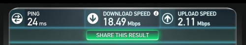 Internet Speed Test Results