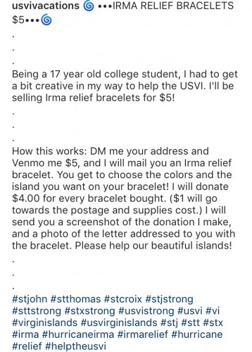 Information on how to get an Irma Relief bracelet